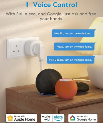 Meross Smart WiFi Plugs Compatible with HomeKit, Alexa, Google Home, SmartThings Wireless Remote Control Timer Plug No Hub Required (Pack of 4) - Imported from UK